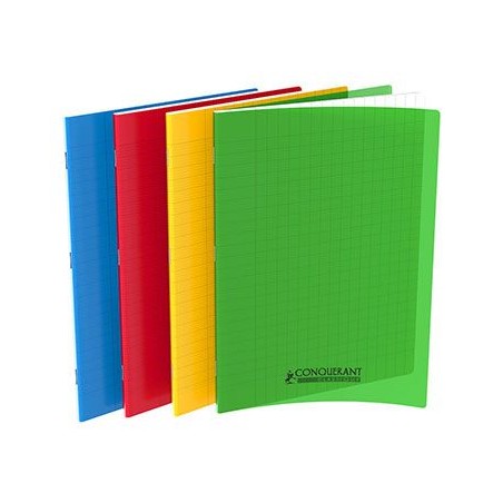 CAHIER AGRAFE 240X320 48P 90G SEYES POLYPRO COULEURS ASSORTIES