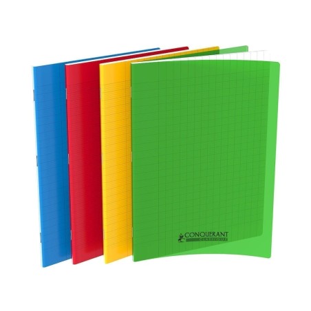 CAHIER AGRAFE 240X320 96P 90G SEYES POLYPRO COULEURS ASSORTIES