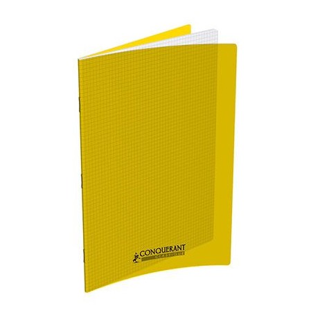 CAHIER AGRAFE 240x320 96P 90G Q5 JAUNE POLYPRO