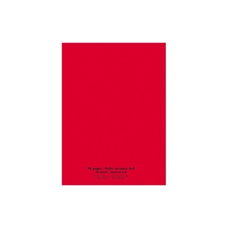 CAHIER AGRAFE 240x320 96P 90G Q5 ROUGE POLYPRO