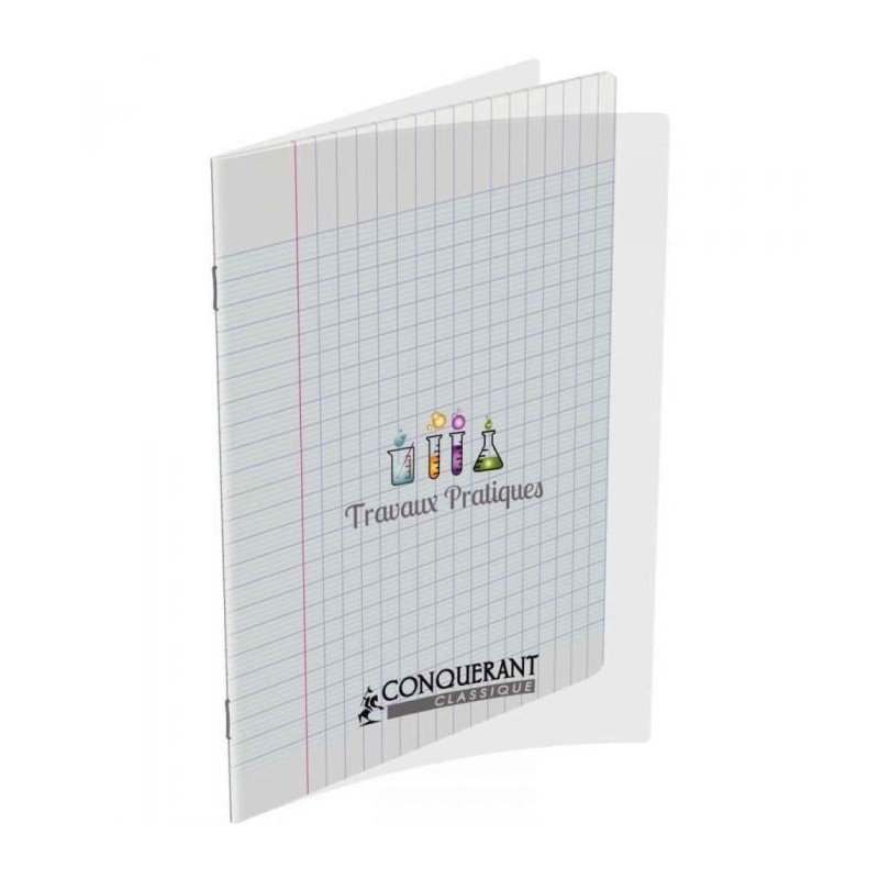 CAHIER TRAVAUX PRATIQUES AGRAFE 170X220 POLYPRO INCOLORE  90G/120G  64P SEY/UNI