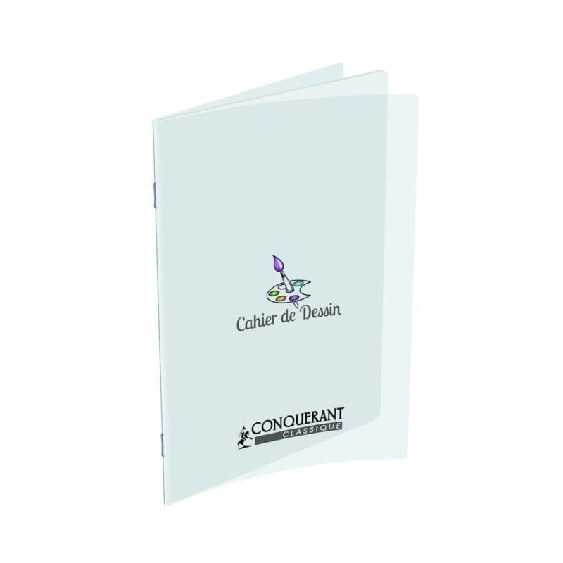 CAHIER DESSIN AGRAFE 240X320 96P 120G UNI POLYPRO INCOLORE