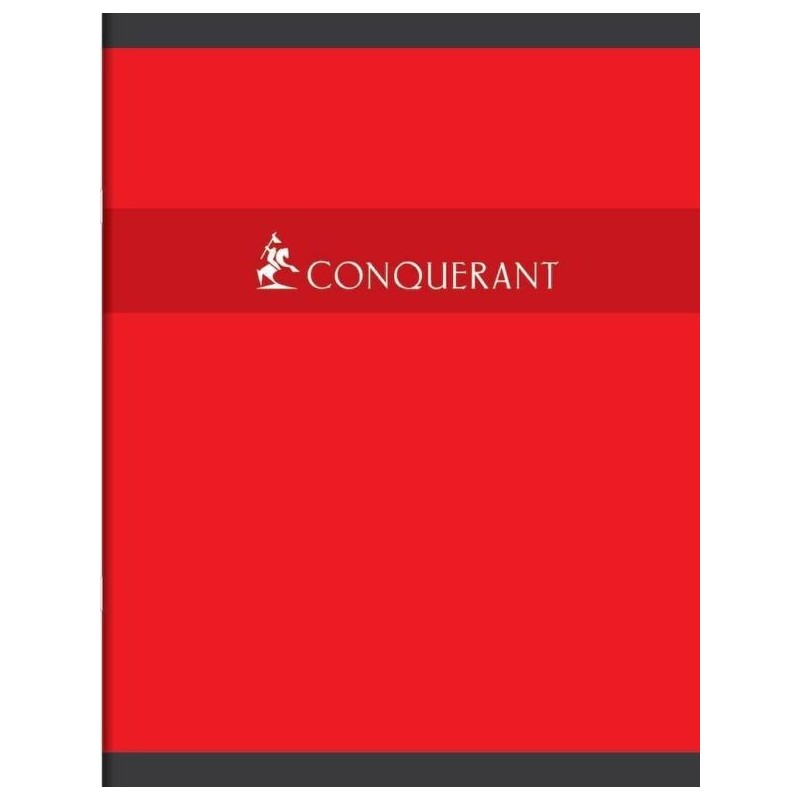 CONQUERANT Cahier de Devoirs 17x22cm Grands Carreaux Seyès 96 Pages Agrafées Cou