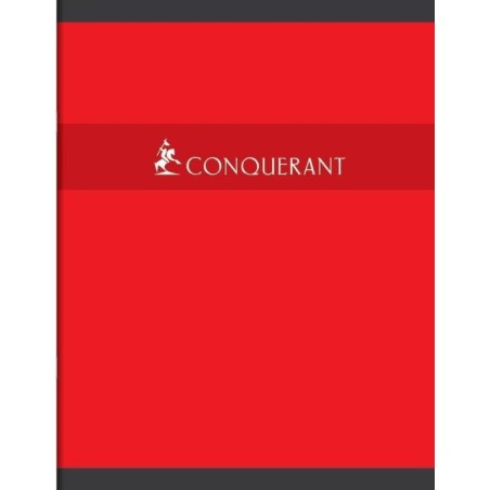 CONQUERANT Cahier de Devoirs 17x22cm Grands Carreaux Seyès 96 Pages Agrafées Cou