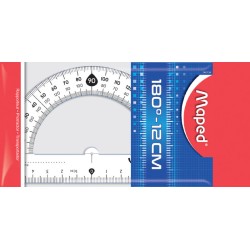 Rapporteur 180° base 12 cm...