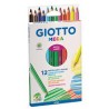 Giotto Mega - Etui carton avec accroche 12 crayons de couleur (PEFC)