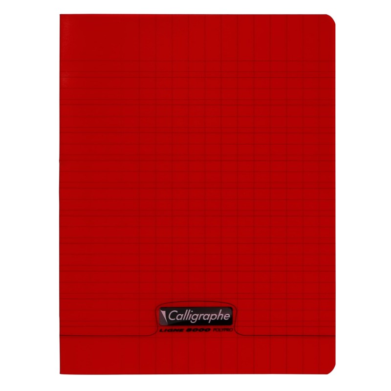 8000 POLYPRO, ECRITURE Cahier piqué rouge 17x22cm 32p DL3mmIV 90g