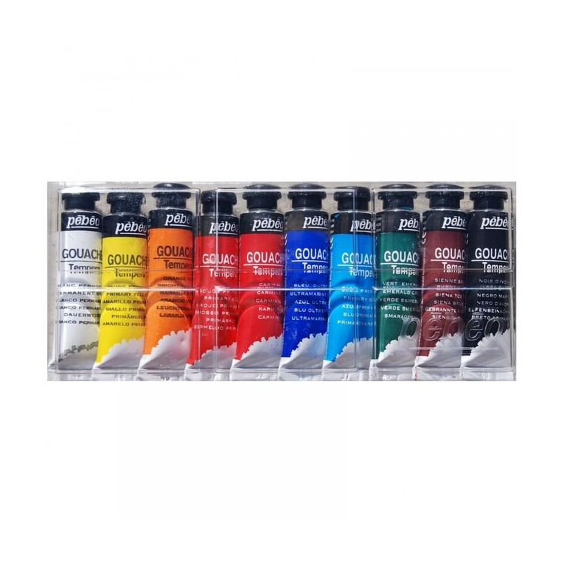 Gouache boî te de 10 tubes de 10 ml