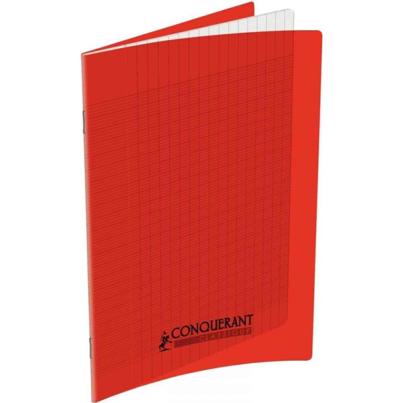 CAHIER AGRAFE 170X220 POLYPRO ROUGE  90G 48P SEYES CLASSIQUE