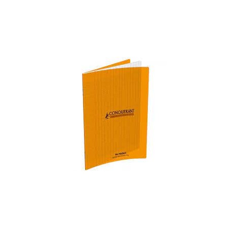 CAHIER AGRAFE 170X220 POLYPRO ORANGE 90G 48P SEYES  CLASSIQUE