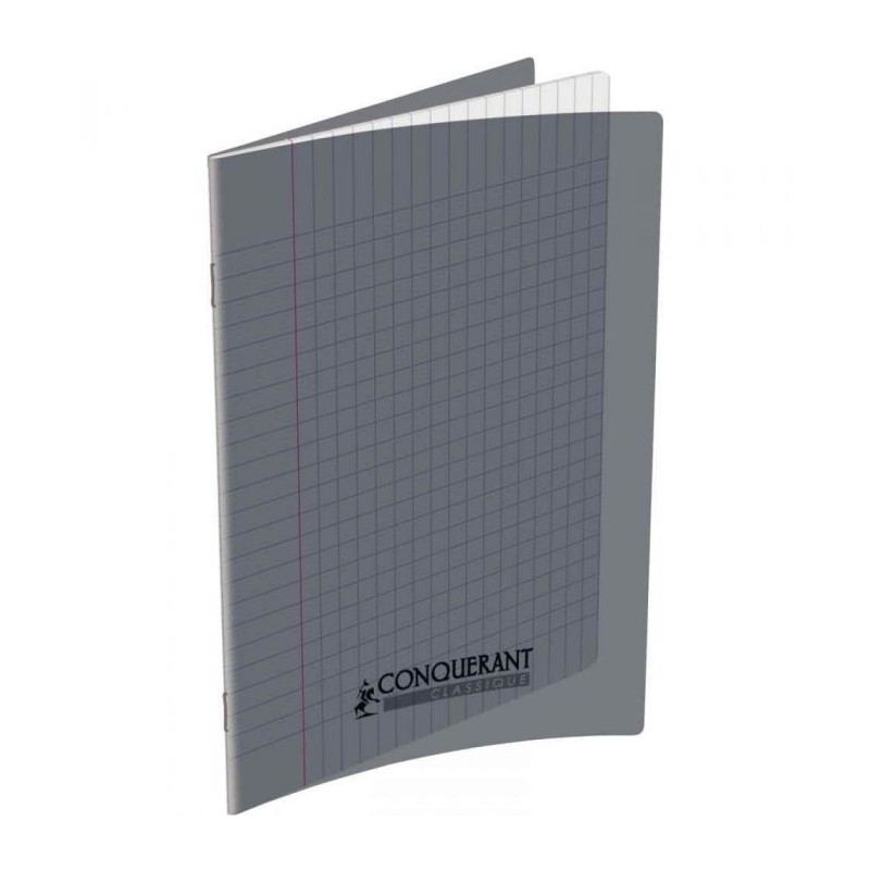 CAHIER AGRAFE 170X220 POLYPRO GRIS 90G 48P SEYES CLASSIQUE