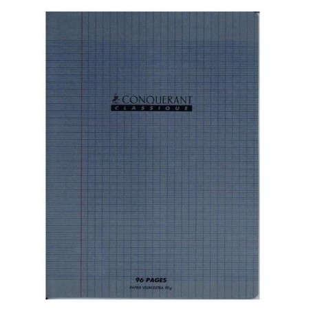 CAHIER AGRAFE 170X220 POLYPRO GRIS 90G 48P SEYES CLASSIQUE COULEURS ASSORTIS