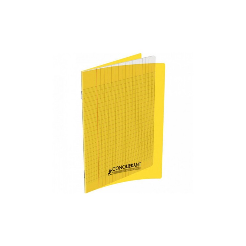 CAHIER AGRAFE 170X220 POLYPRO JAUNE 90G 140P SEYES CLASSIQUE