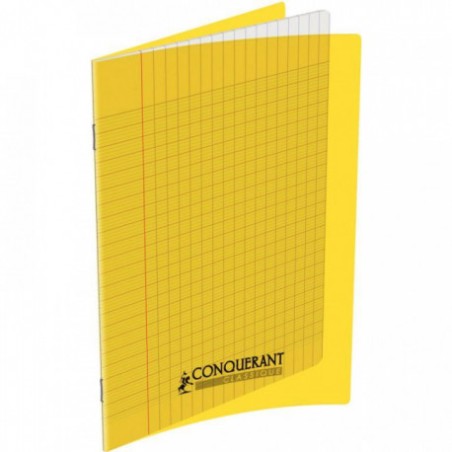 CAHIER AGRAFE 170X220 POLYPRO JAUNE 90G 140P SEYES CLASSIQUE