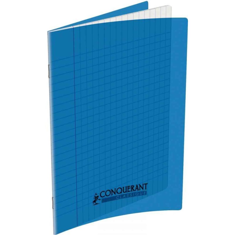 CAHIER AGRAFE 170X220 POLYPRO BLEU 90G 140P SEYES CLASSIQUE