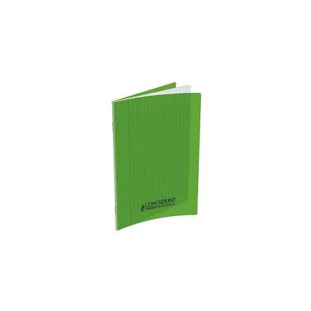 CAHIER AGRAFE 170X220 POLYPRO VERT 90G 140P SEYES CLASSIQUE