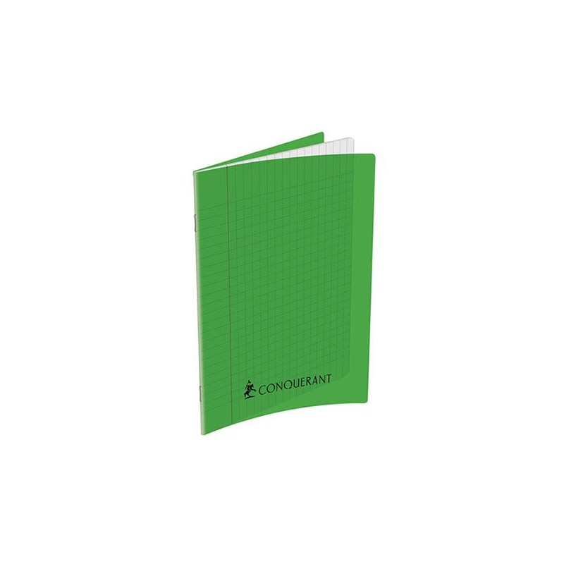 CAHIER AGRAFE 170X220 POLYPRO VERT 32P 90G SEY3MM CLASSIQUE